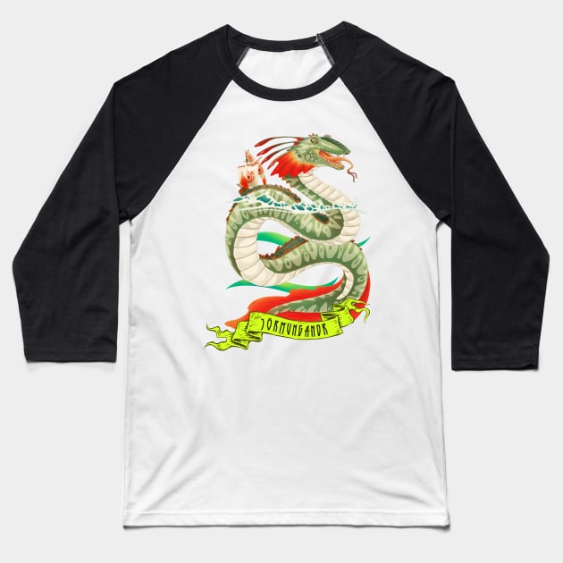 Jörmungandr Baseball T-Shirt by Elfogi